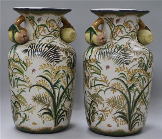 A pair of vases